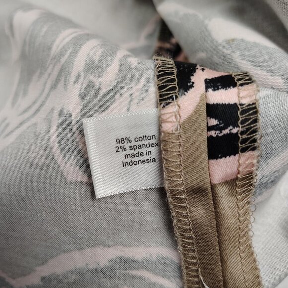 Lane Bryant Tan Floral Sleeveless Dress Womens Sz 26 Floral Fit & Flare - Picture 5 of 8